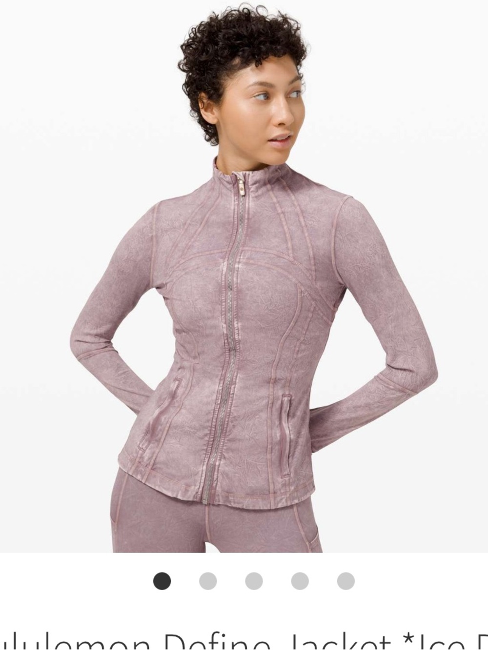 Lululemon Define Jacket Ice Wash Violet Verbena, size 8, like new